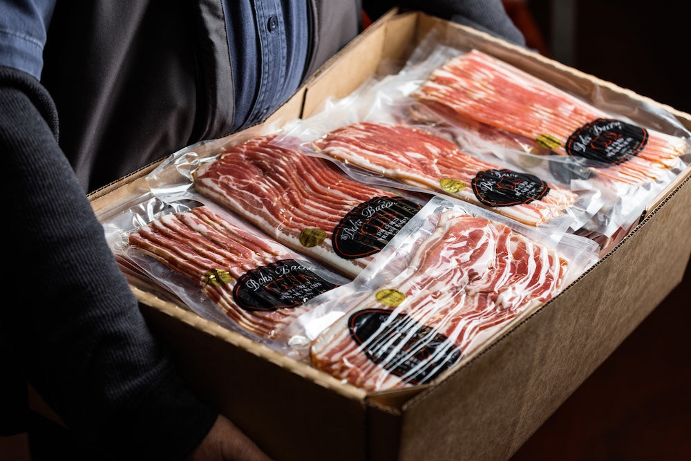 The Island Harvest Bacon Box – 8 Assorted Gourmet Bacon Packs